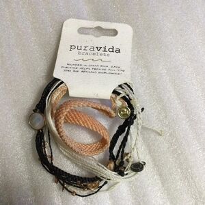 Pura Vida Black, Cream, and Tan Bracelet Collection